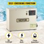 VEVOR Elektrisk SPA-varmelegeme 15KW 380V 50-60HZ Digital SPA-vandvarmer med justerbar temperaturregulator til swimmingpool og varme badekar Selvmodulerende regulator Pool SPA-varmelegeme