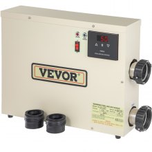 VEVOR Elektrisk SPA-vannvarmer 18KW 380V 50-60HZ Digital SPA-varmer med justerbar temperaturkontroll for svømmebasseng og varme badekar Selvmodulerende regulator Pool SPA-varmer