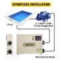 VEVOR Electric SPA Heater 9KW 380V 50-60HZ Digital SPA Water Heater with Adjustable Temperature Controller for Swimming Pool and Hot Bathtubs Self Modulating Controller Pool SPA Heater