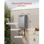Propane Tankless Water Heater 8Gal 191000 BTU Smart Temp Control