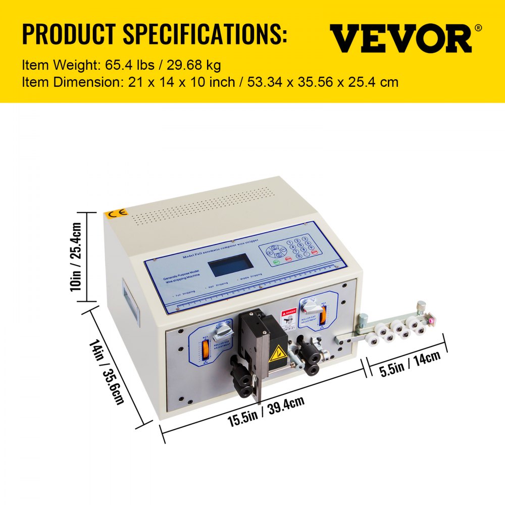 VEVOR Wire Stripping Peeling Machine Automatic Scrap Cable Stripper 0.1-4.5 mm