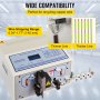 VEVOR SWT508-SD Computer Wire Cutting Stripping Peeling Machine 0.1-4.5mm² Automatic Wire Cutter Stripper 1-9999 mm Cutting Length Wire Stripping Machine