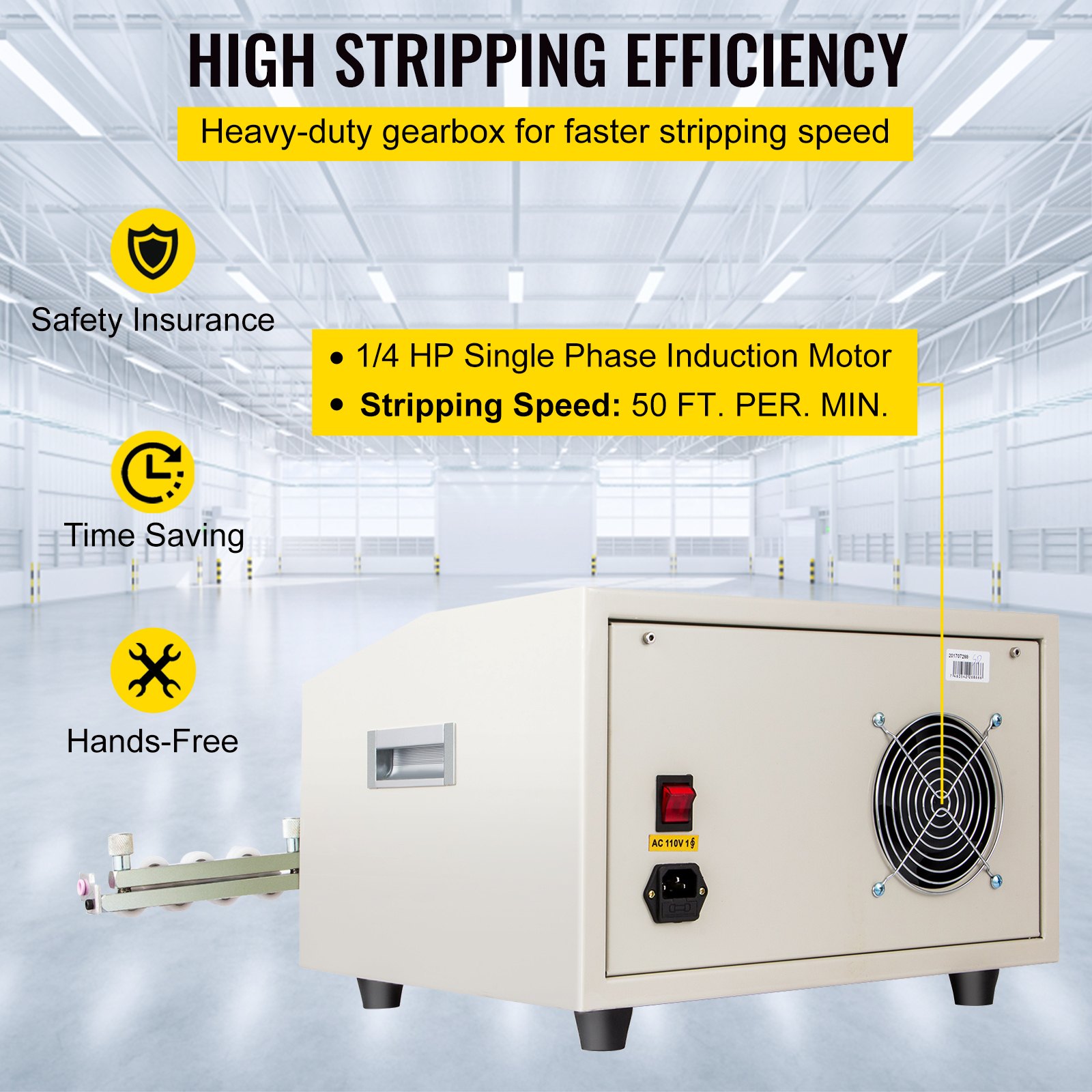 VEVOR Wire Stripping Peeling Machine Automatic Scrap Cable Stripper 0.1-4.5 mm