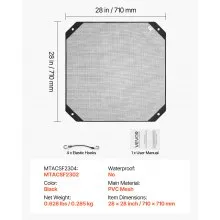 28x28 inch Air Conditioner Cover Mesh Defender Tear-Resistant for Outdoor