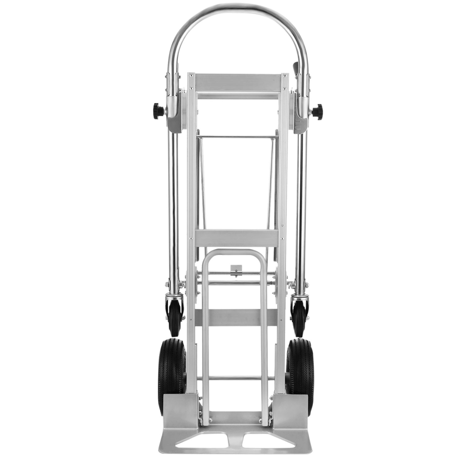 VEVOR 3 in 1 Aluminum Hand Truck 770Lbs/350Kg Capacity Folding Aluminum Alloy Cart Dolly Utility Cart Trolley Heavy Duty with 2 or 4 Flat Free Wheels (3 in 1)