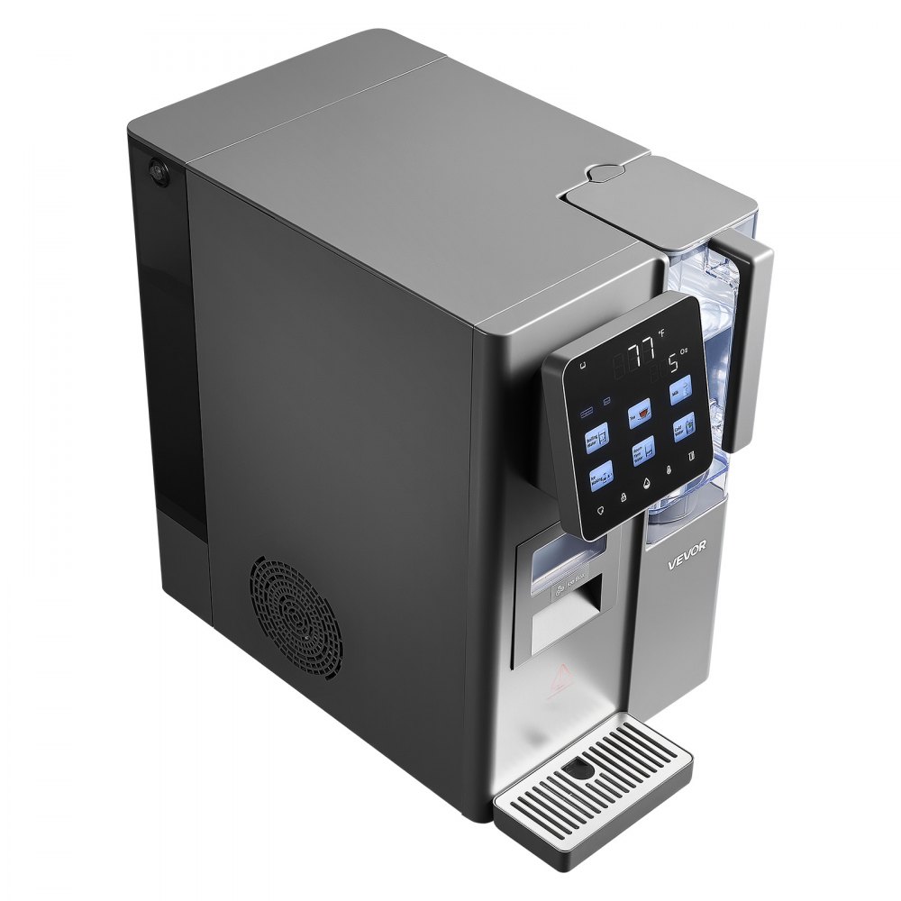 VEVOR Ice Maker Water Filter Dispenser, 4-in-1 Countertop Ice Making Machine with Room Temperature, Hot & Cold Water, 6-Stage RO Filter + Mineralization Filter, Multi-Functional for Home Office Party