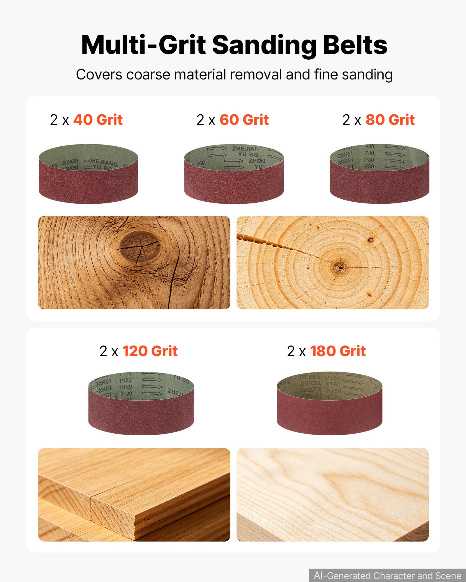 VEVOR 20V Max Cordless Belt Sander, 3" x 18" Belt Sander for Woodworking, 6 Variable Speeds Sanding Machine with 10PCS Sanding Belts, 2 Dust Bags & Vacuum Adapter (Battery NOT Included)