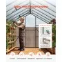 VEVOR 8 x 14 FT Polycarbonate Greenhouse, Heavy Duty Outdoor Green House with Adjustable Vent & Push-Pull Lockable Door, Quick Setup, Aluminum Frame Walk-in Greenhouse Sunroom for Outside Garden Lawn
