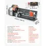 VEVOR Metal Lathe 8.7" x 30" 1100W Benchtop Lathe Machine Semi-Automatic, for Precision Metalworking Turning Threading, Electronic Leadscrew Drive, Variable Speed 2500 RPM Max, with Brushless Motor