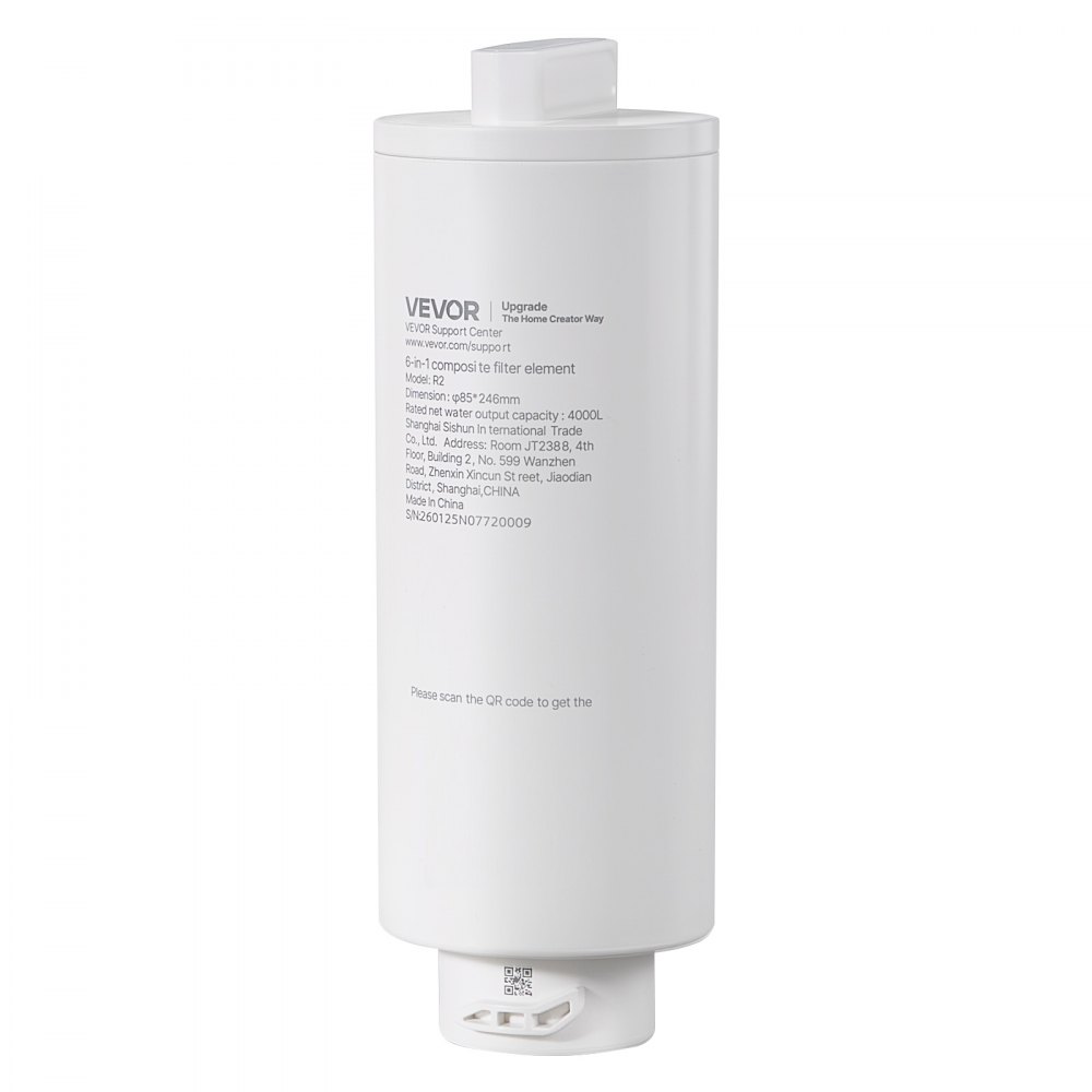 VEVOR 6-Stage RO Composite Filter – Reverse Osmosis Water Filter Cartridge Replacement, Blocks Impurities & Adsorbs Odors, Compatible with VEVOR X811B Ice Maker Water Dispenser