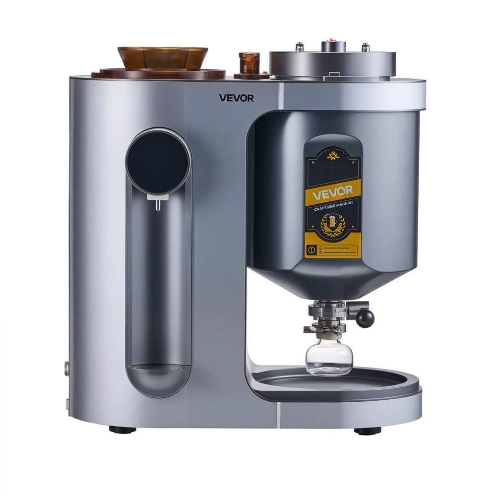 VEVOR Automatic Home Beer Brewer, 3.43 Gal All-in-One Home Brew Machine, 1500W Power Electric Beer Maker Machine with Mash Boil Device, 304 Stainless Steel Inner Tank, Auto Temp & Pressure Control