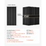 VEVOR Wood Wall Panels, 1200 x 600 mm, Acoustic Slat Panels, Black Gray, Sound Absorbing for Living Rooms, Bedrooms, Offices, and Studios, Interior Wall Decor, PET Construction, Screw Kit, 8-Pack