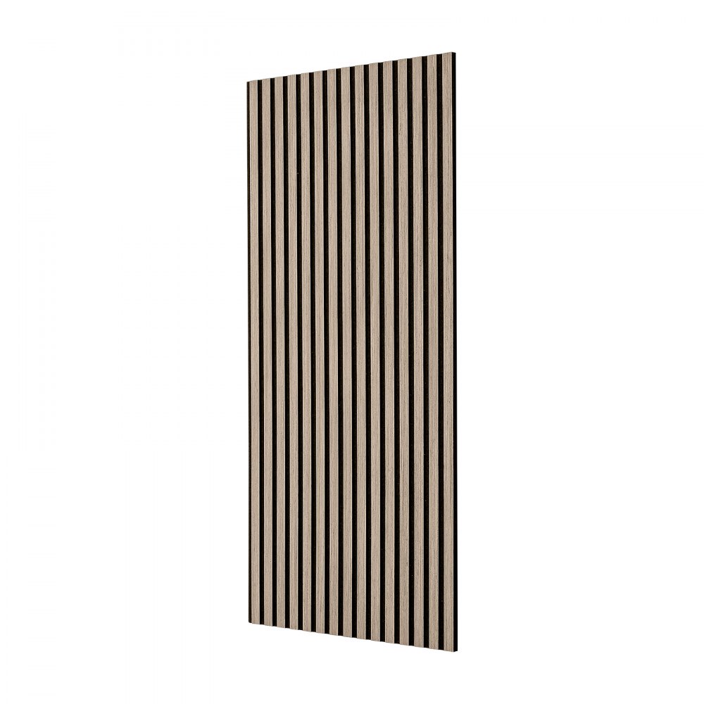 VEVOR Wood Wall Panels, 1200 x 600 mm, Walnut Acoustic Slat Panels, Sound Absorbing for Living Rooms, Bedrooms, Offices, and Studios, Interior Wall Decor, PET Construction, Screw Kit, 8-Pack