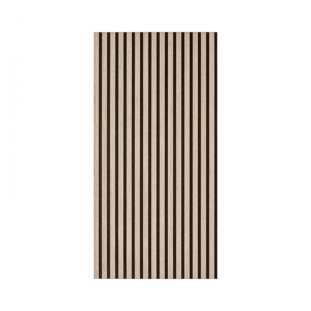 VEVOR Wood Wall Panels, 1200 x 600 mm, Walnut Acoustic Slat Panels, Sound Absorbing for Living Rooms, Bedrooms, Offices, and Studios, Interior Wall Decor, PET Construction, Screw Kit, 8-Pack
