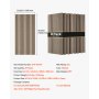 VEVOR Wood Wall Panels, 1200 x 600 mm, Walnut Acoustic Slat Panels, Sound Absorbing for Living Rooms, Bedrooms, Offices, and Studios, Interior Wall Decor, PET Construction, Screw Kit, 8-Pack