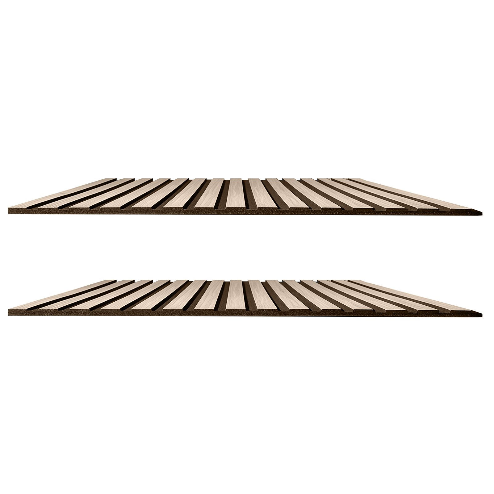 VEVOR Wood Wall Panels, 1200 x 600 mm, Walnut Acoustic Slat Panels, Sound Absorbing for Living Rooms, Bedrooms, Offices, and Studios, Interior Wall Decor, PET Construction, Screw Kit, 8-Pack