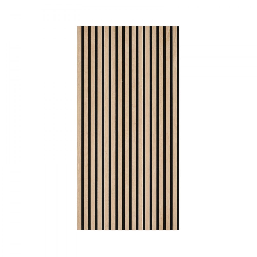 VEVOR Wood Wall Panels, 1200 x 600 mm, Oak Acoustic Slat Panels, Sound Absorbing for Living Rooms, Bedrooms, Offices, and Studios, Interior Wall Decor, PET Construction, Screw Kit, 8-Pack