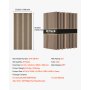 VEVOR Wood Wall Panels, 1200 x 600 mm, Oak Acoustic Slat Panels, Sound Absorbing for Living Rooms, Bedrooms, Offices, and Studios, Interior Wall Decor, PET Construction, Screw Kit, 8-Pack