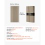 VEVOR Wood Wall Panels, 1200 x 600 mm, Acoustic Slat Panels, Oak Finish, Sound Absorbing for Living Rooms, Bedrooms, Offices, Studios, Interior Wall Decor, MDF & PET Construction, Screw Kit, 6-Pack