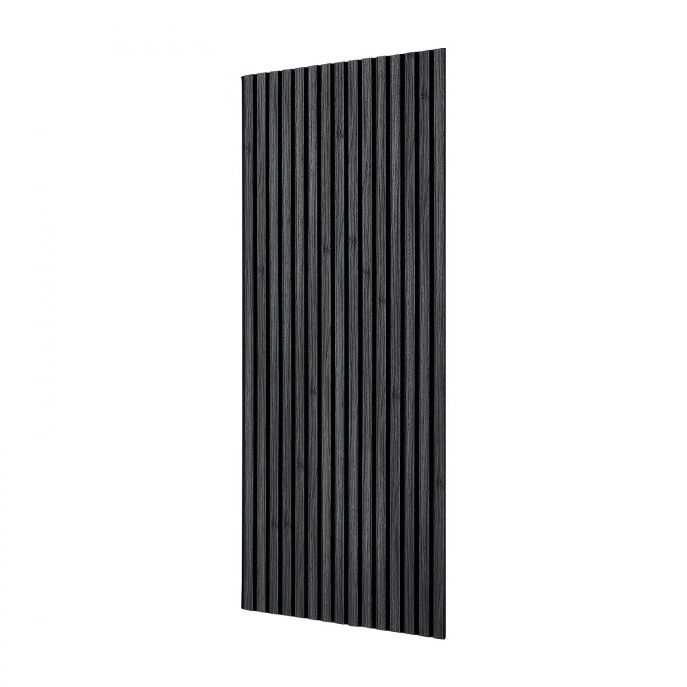 VEVOR Wood Wall Panels, 1200 x 600 mm, Acoustic Slat Panels, Black Oak, Sound Absorbing for Living Rooms, Bedrooms, Offices, Studios, Interior Wall Decor, MDF & PET Construction, Screw Kit, 6-Pack