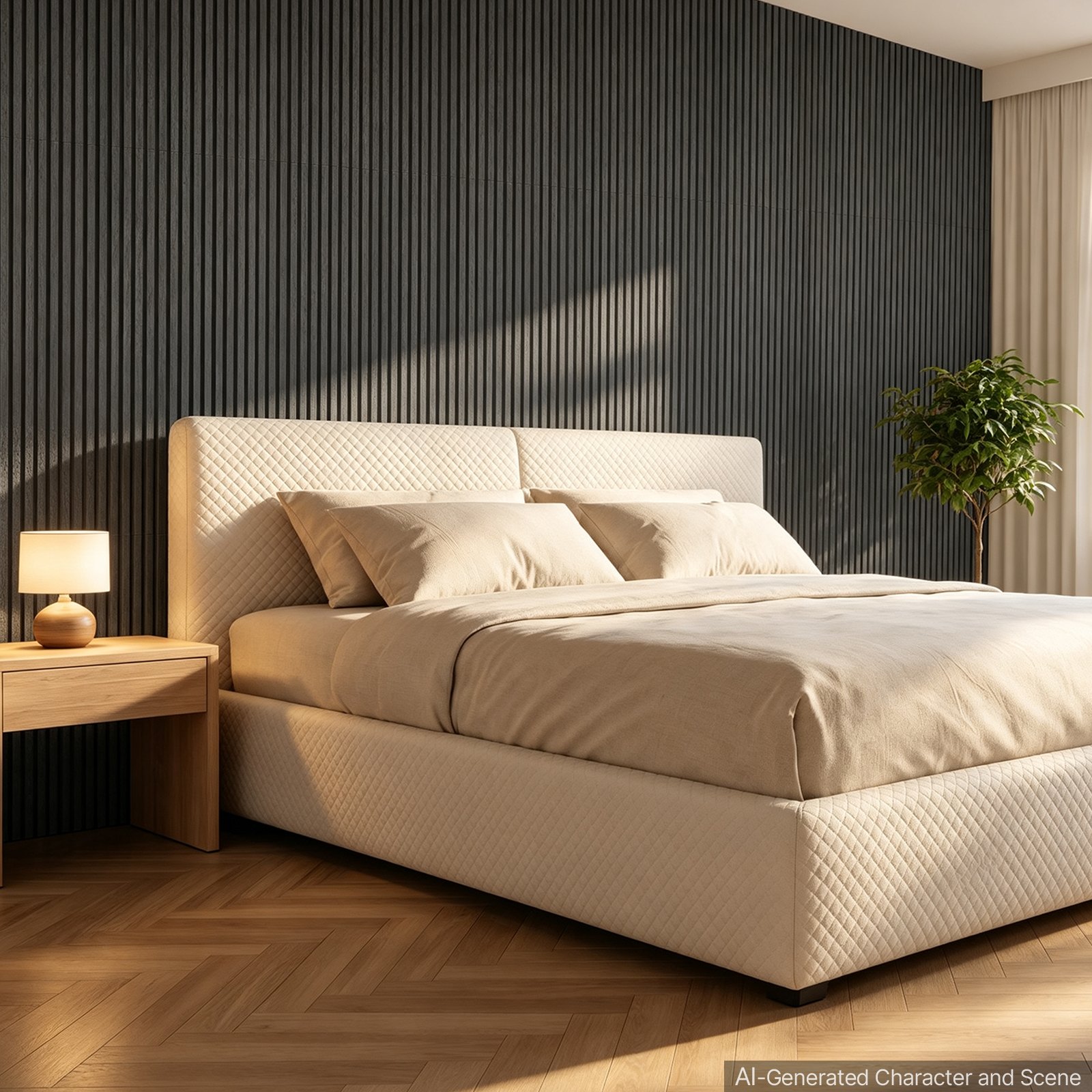 VEVOR Wood Wall Panels, 1200 x 600 mm, Acoustic Slat Panels, Black Oak, Sound Absorbing for Living Rooms, Bedrooms, Offices, Studios, Interior Wall Decor, MDF & PET Construction, Screw Kit, 6-Pack