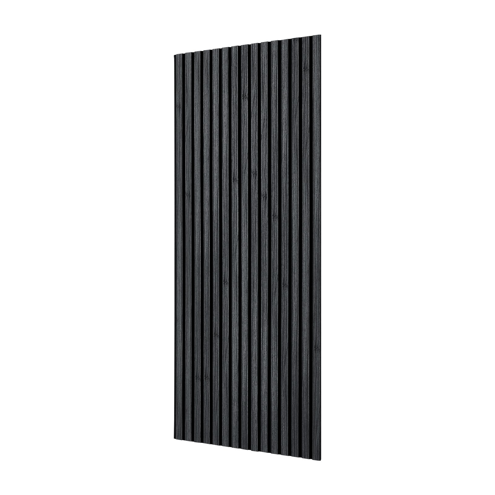 VEVOR Wood Wall Panels, 1200 x 600 mm, Acoustic Slat Panels, Black Oak, Sound Absorbing for Living Rooms, Bedrooms, Offices, Studios, Interior Wall Decor, MDF & PET Construction, Screw Kit, 6-Pack