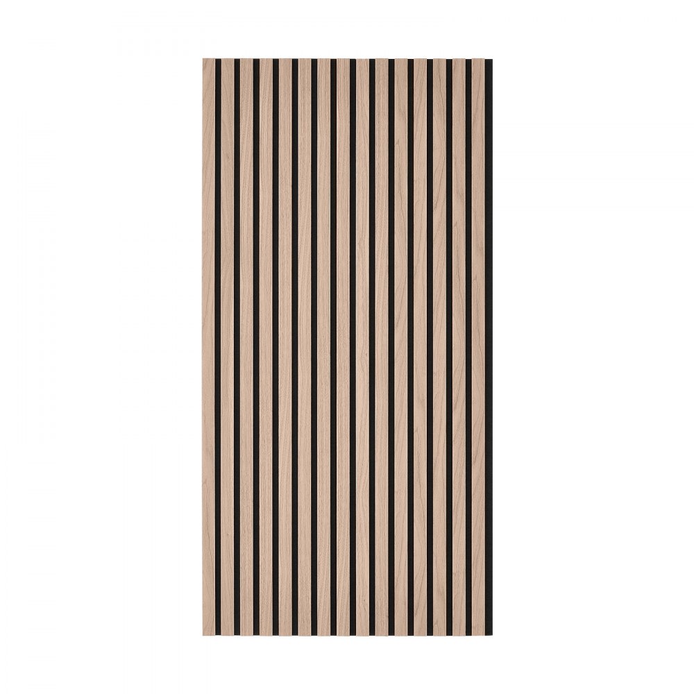 VEVOR Wood Wall Panels, 1200 x 600 mm, Acoustic Slat Panels, Walnut, Sound Absorbing for Living Rooms, Bedrooms, Offices, Studios, Interior Wall Decor, MDF & PET Construction, Screw Kit, 6-Pack