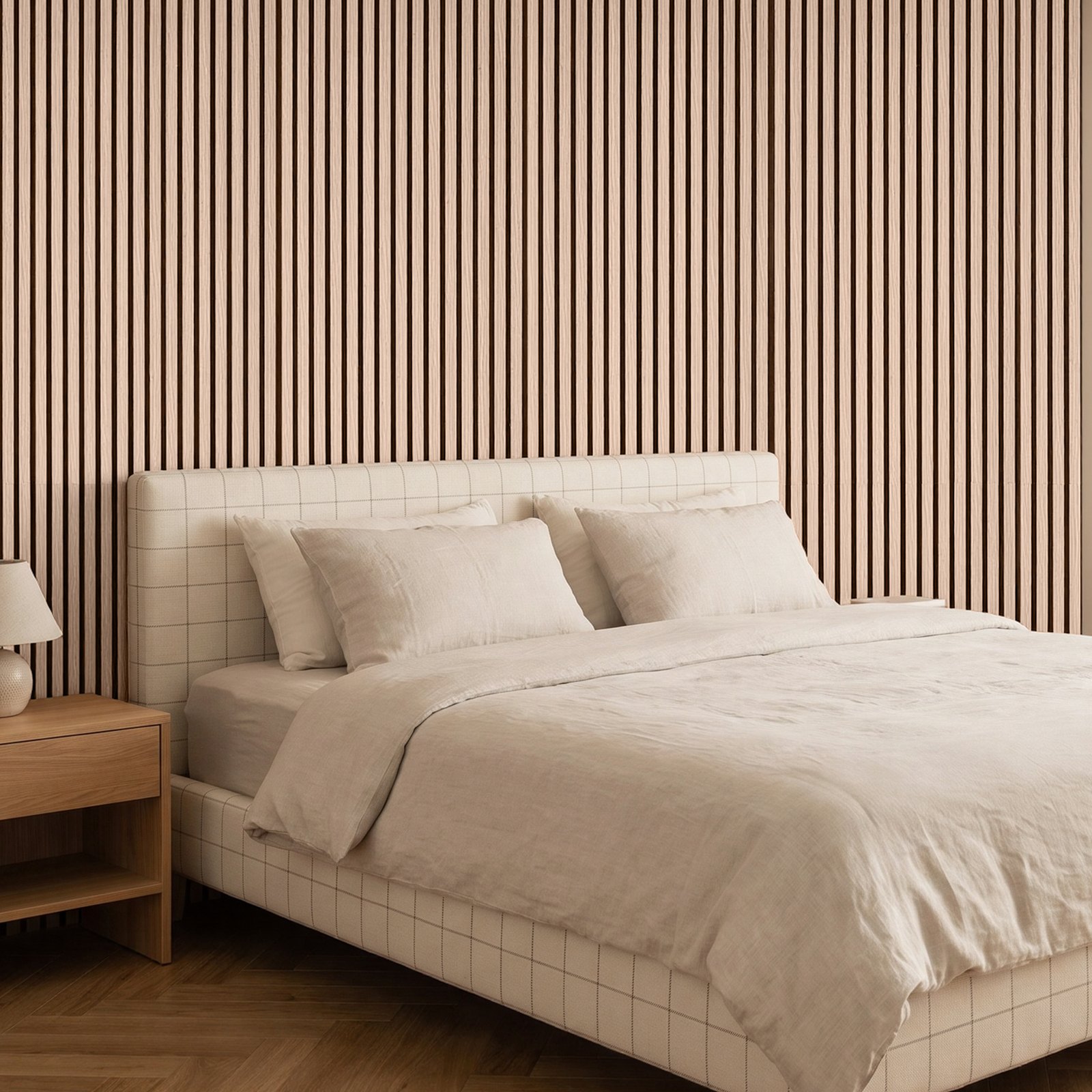 VEVOR Wood Wall Panels, 1200 x 600 mm, Acoustic Slat Panels, Walnut, Sound Absorbing for Living Rooms, Bedrooms, Offices, Studios, Interior Wall Decor, MDF & PET Construction, Screw Kit, 6-Pack