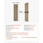 VEVOR Wood Wall Panels, 2400 x 600 mm, Acoustic Slat Panels, Oak Finish, Sound Absorbing for Living Rooms, Bedrooms, Offices, Studios, Interior Wall Decor, MDF & PET Construction, Screw Kit, 2-Pack