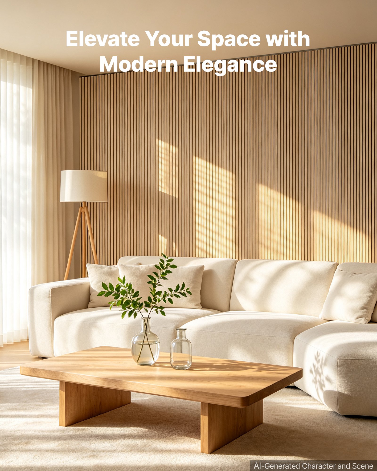 VEVOR Wood Wall Panels, 2400 x 600 mm, Acoustic Slat Panels, Oak Finish, Sound Absorbing for Living Rooms, Bedrooms, Offices, Studios, Interior Wall Decor, MDF & PET Construction, Screw Kit, 2-Pack