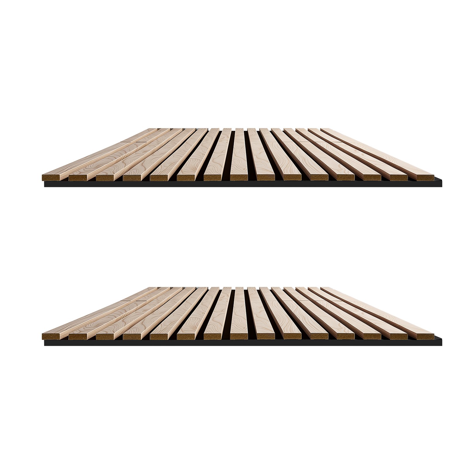 VEVOR Wood Wall Panels, 2400 x 600 mm, Acoustic Slat Panels, Oak Finish, Sound Absorbing for Living Rooms, Bedrooms, Offices, Studios, Interior Wall Decor, MDF & PET Construction, Screw Kit, 2-Pack