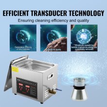 VEVOR Ultrasonic Cleaner with Digital Timer & Heater, Professional Ultra Sonic Jewelry Cleaner, Stainless Steel Heated Cleaning Machine for Glasses Watch Rings Small Parts Circuit Board (10L)