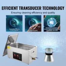 VEVOR Ultrasonic Cleaner with Digital Timer & Heater, Professional Ultra Sonic Jewelry Cleaner, Stainless Steel Heated Cleaning Machine for Glasses Watch Rings Small Parts Circuit Board (22L)