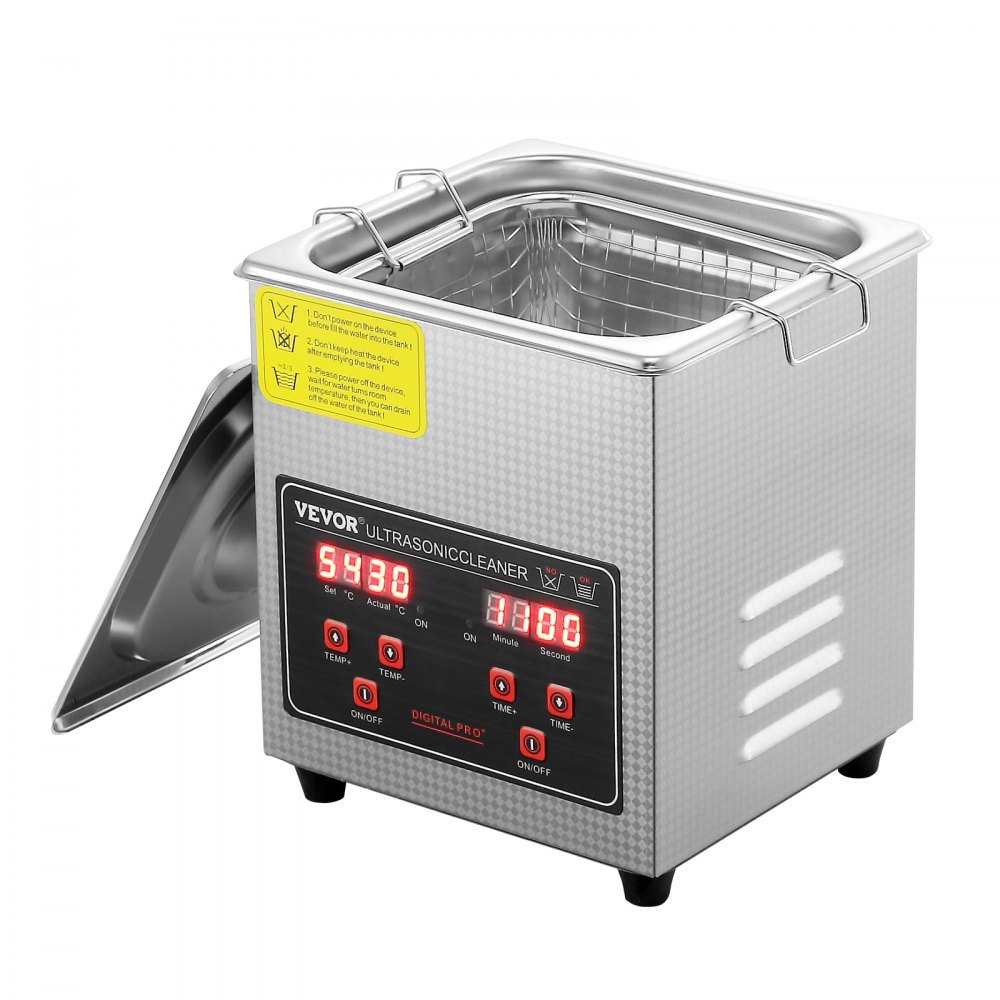 VEVOR Ultrasonic Cleaner Jewelry Cleaning Machine w/ Digital Timer and  Heater 