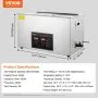 VEVOR Ultrasonic Cleaner with Digital Timer & Heater, Professional Ultra Sonic Jewelry Cleaner, Stainless Steel Heated Cleaning Machine for Glasses Watch Rings Small Parts Circuit Board (30L)