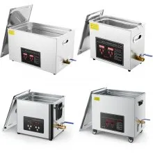 VEVOR 50L Ultrasonic Cleaner, Professional Ultrasonic Cleaner Machine with Cleaning Basket & Digital Display, 840W Stainless Steel Large Cleaning Machine with Wheels for Industrial Parts, Carburetors