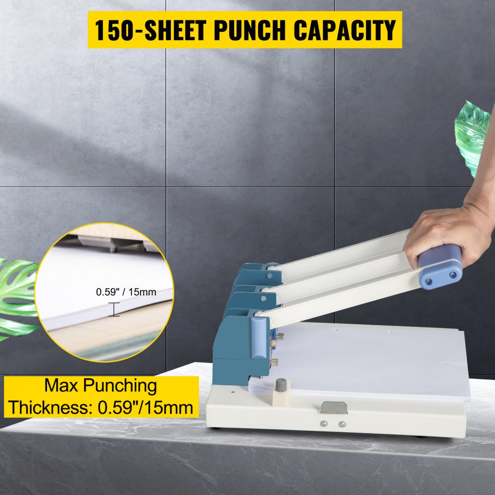  Puncher para papel, perforadora de mano de 2 agujeros de bajo  esfuerzo, perforadora de papel de 20 hojas, fácil de perforar y duradera,  suministros de oficina en casa para tarjetas de