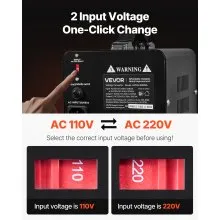 VEVOR Voltage Converter Transformer 1000VA Step Up/Down 110 to 220V/220 to 110V