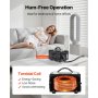 VEVOR Voltage Converter Transformer, 500VA, Heavy Duty Step Up/Down Power Transformer, Convert from 110V to 220V and 220V to 110V, with US Outlet, EU Outlet, Power Cord, Circuit Breaker Protection