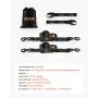 VEVOR Retractable Ratchet Straps, 50.8 mm x 3 m, Tie Down Straps with S Hooks, 1375 kg Break Strength, 2 Soft Loops, Tie Down Ratcheting for Moving, Trailers, Motorcycles, Kayaks, Car Roof, 2 Pack