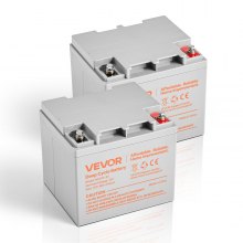 VEVOR 2 Pack 12V 35Ah Deep Cycle Battery, Sealed AGM Technology, Rechargeable Lead Acid AGM Battery, Backup Replacement for Scooters, Mobility Wheelchair, Solar System Off-Grid Home Energy Storage
