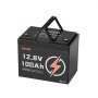 VEVOR 2 Pack 12V 100Ah LiFePO4 Battery, Up to 15000 Cycles, Deep Cycle Lithium Iron Phosphate Battery with Built-in BMS, Low Temp Protection, 10 Years Lifetime, for Solar Off-Grid Home Energy Storage