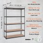 VEVOR Storage Shelving Unit, 5-Tier Adjustable, 907 kg Capacity, Heavy Duty Garage Shelves Metal Organizer Utility Rack, Black, 45D x 122W x 183H cm for Kitchen Pantry Basement Bathroom Laundry Closet