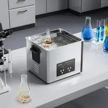 VEVOR 15L Ultrasonic Cleaner, Professional Ultrasonic Cleaner Machine with Cleaning Basket & Digital Display, 240W Stainless Steel 40kHz Industrial Cleaning Machine for Parts, Carburetors, Instruments