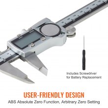 VEVOR 6”150mm digitální posuvné měřítko Vernier Mikrometrické pravítko ABS Funkce nastavení nuly