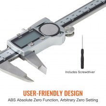 VEVOR Digital Caliper, 0-6" Calipers Measuring Tool, Electronic Micrometer Caliper w/ ABS Oringinal Zero Function, Large LCD Screen & 4 Measurement Modes, Inch & mm Conversion, Extra 2 Batteries