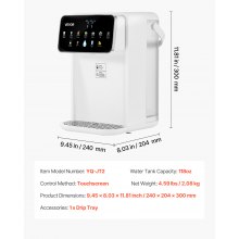 Countertop Instant Hot Water Dispenser with 7 Temps 7 Volumes 118oz Tank