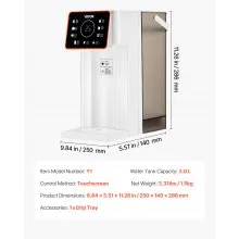 Countertop Instant Hot Water Dispenser with 6 Temps 7 Volumes 101oz Tank