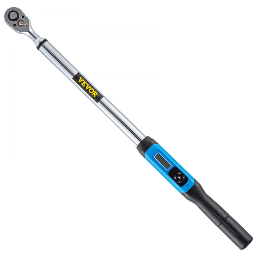 VEVOR Digital Torque Wrench, 1/2" Drive Electronic Torque Wrench, Torque Wrench Kit 12.5-250.7 ft-lb Torque Range Accurate to ±2%, Adjustable Torque Wrench w/ LED Display and Buzzer, Socket Set & Case