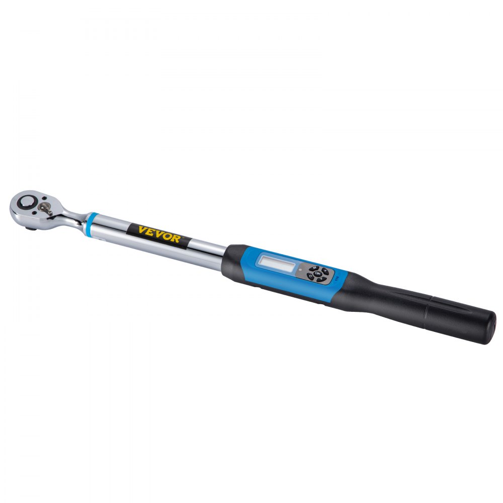 VEVOR Digital Torque Wrench, 1/2" Drive Electronic Torque Wrench, Torque Wrench Kit 5-99.5 ft-lbs Torque Range Accurate to ±2%, Adjustable Torque Wrench with LED Display and Buzzer, Socket Set & Case
